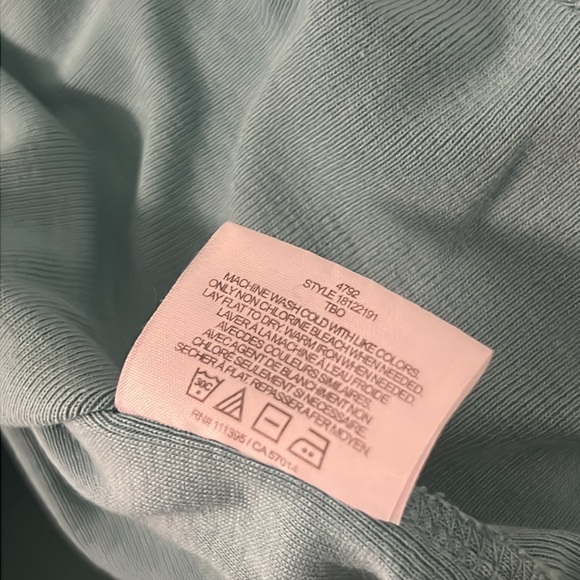 TORY BURCH Green/Blue Polo Shirt with TB Signature Buttons - Sz Extra Small - Picture 7 of 8